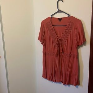 Rust orange, torrid blouse size 0
